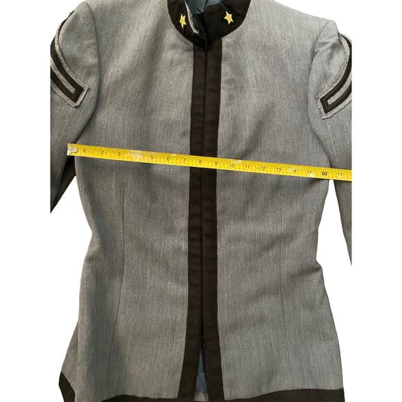 US Military West Point Cadet 1986 Fitted Medium Full Zip Blue Jacket - Picture 6 of 7